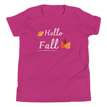 Load image into Gallery viewer, Hello Fall Youth Short Sleeve T-Shirt - fallstores
